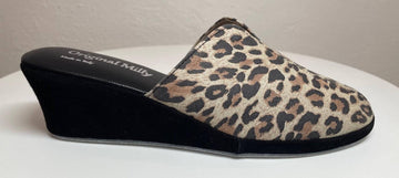 0004 Camoscio Leopardo Suola Bufalo Ciabatte da camera Donna Original Milly Made in Italy - Foto N 1