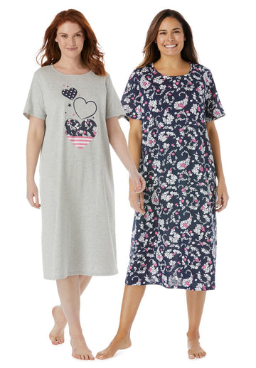 2-Pack Long Sleepshirts | Dreams & Co.