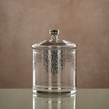 Almarjan Candy Bowl Clear & silver 900ML (0194T-YCS-SIL) Gatherings, special occasions, Ramadan, eid