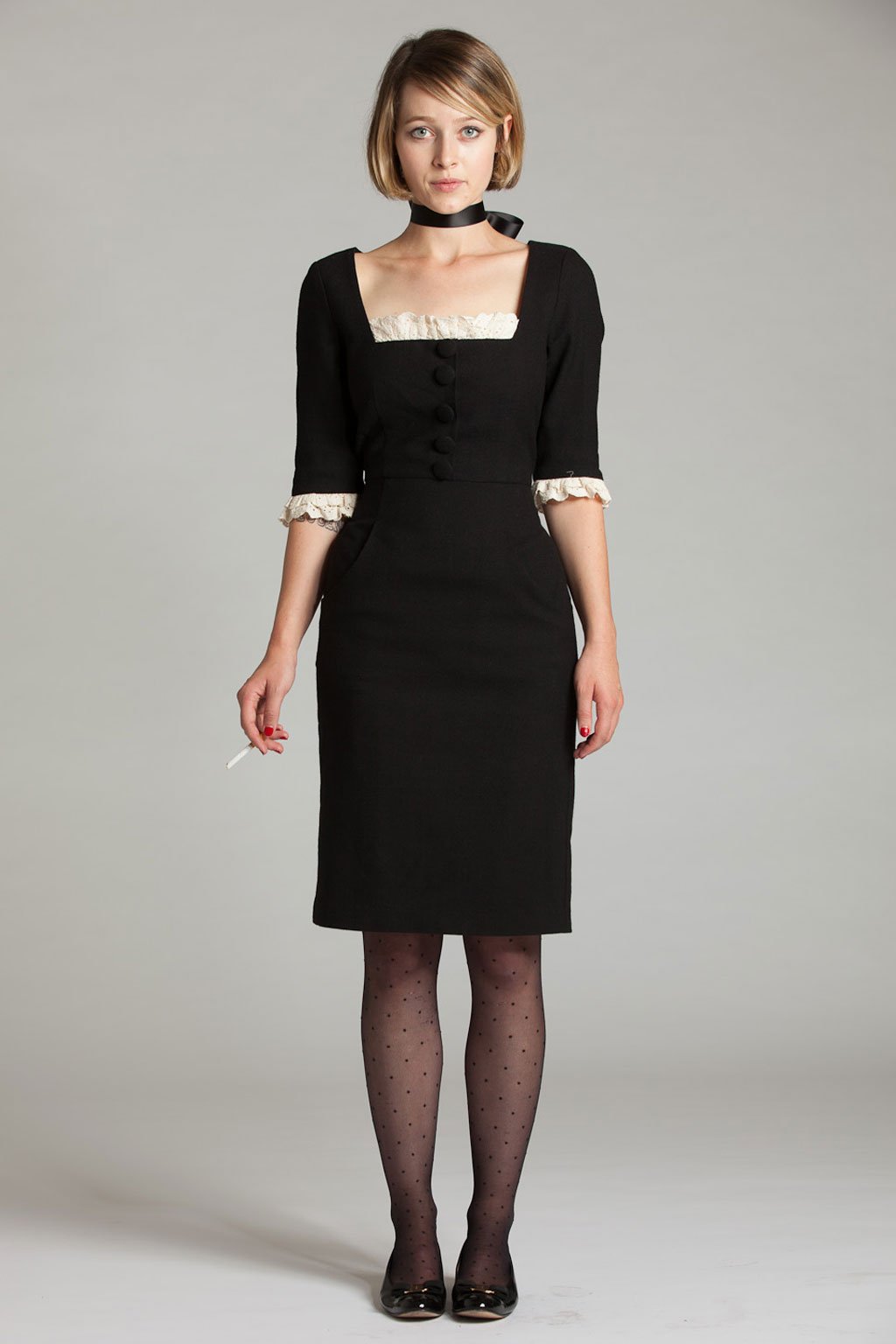 The Square Neck French Maid Dress - L'école Des Femmes