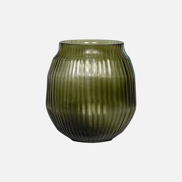 Cut Glass Vase Small Moss