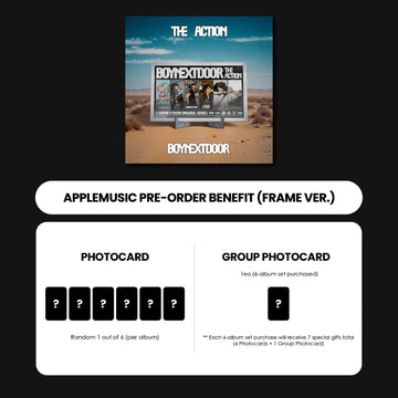 BOYNEXTDOOR 5TH EP ALBUM - THE ACTION (FRAME VER.) + APPLEMUSIC PHOTOCARD