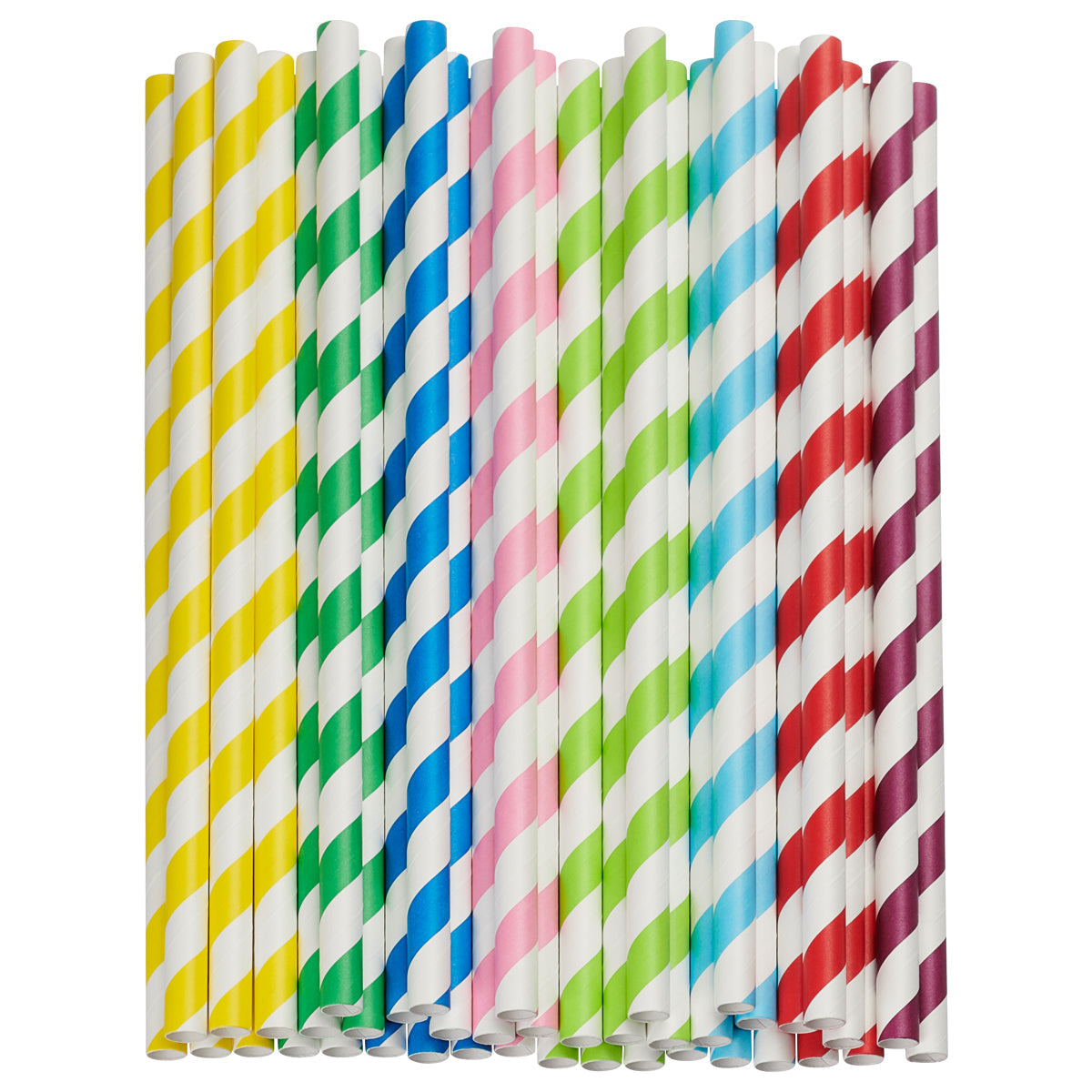 2000ct Jumbo Paper Smoothie Straws 100% Biodegradable Assorted Colors - Comfy Package