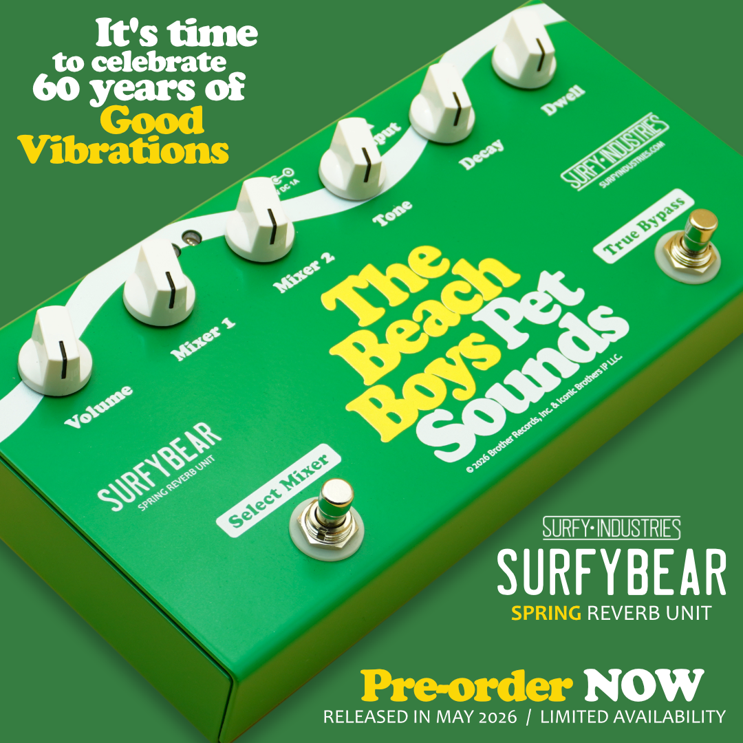 Surfy Industries SurfyBear Compact Reverb The Beach Boys Pet Sounds 60th Anniversary - Limited edition