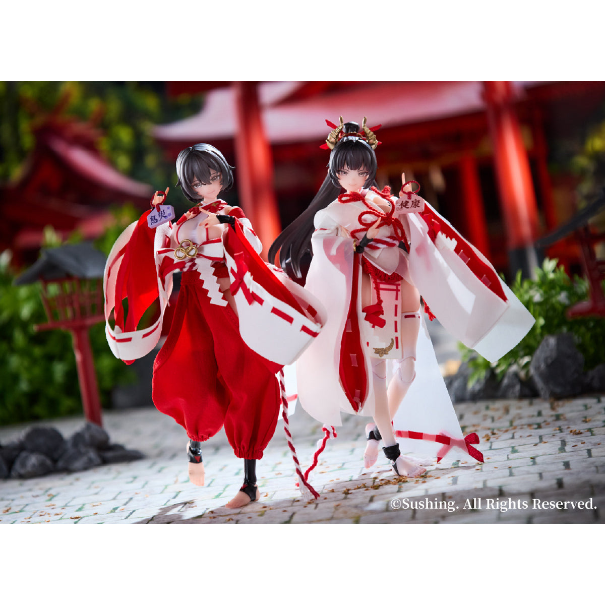 Sushing Combat Priestess Sakura Uefuji & Kikyou Uefuji 1/12 Scale Action Figure