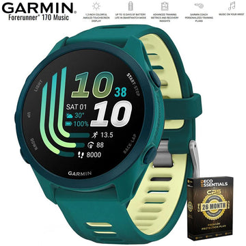 Garmin Forerunner 170 Music Teal Green/Citron with 26 Month Protection