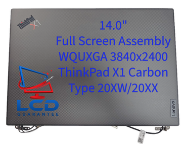 Lenovo ThinkPad X1 Carbon 9th Gen Type 20XX Series 14" WQUXGA 3840x2400 60Hz Non Touch LCD LCD 1 inch (25mm), 40 pins Connector laptop screen