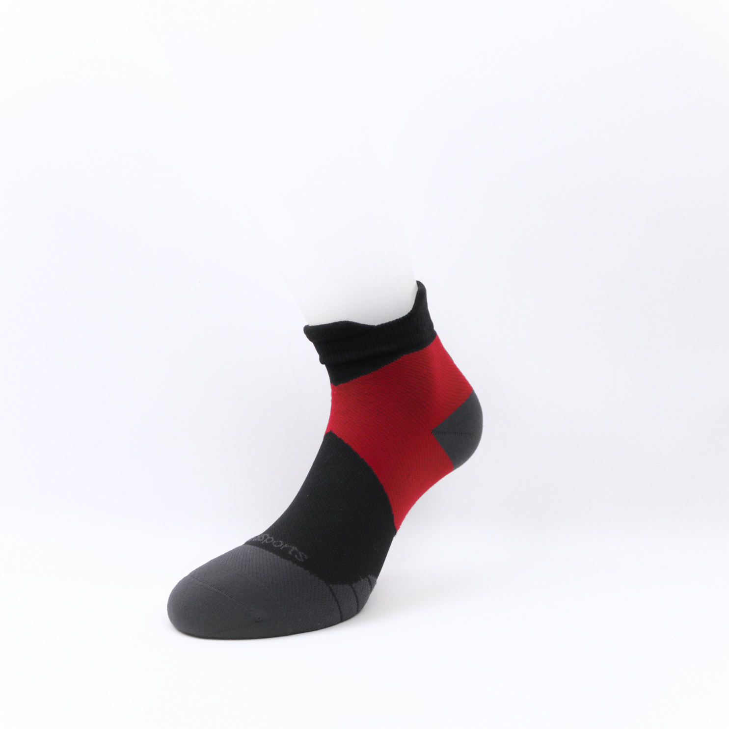 MediSports Performance Ankle Socks (20-30 mmHg) - Black/Red - MediSportsUSA