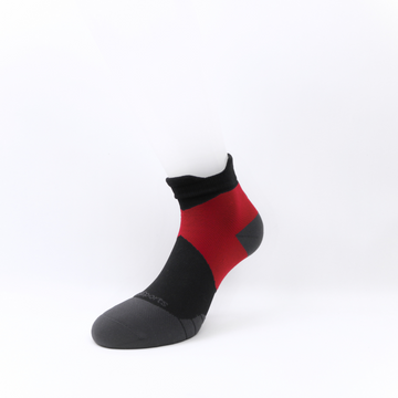 MediSports Performance Ankle Socks (20-30 mmHg) - Black/Red - MediSportsUSA