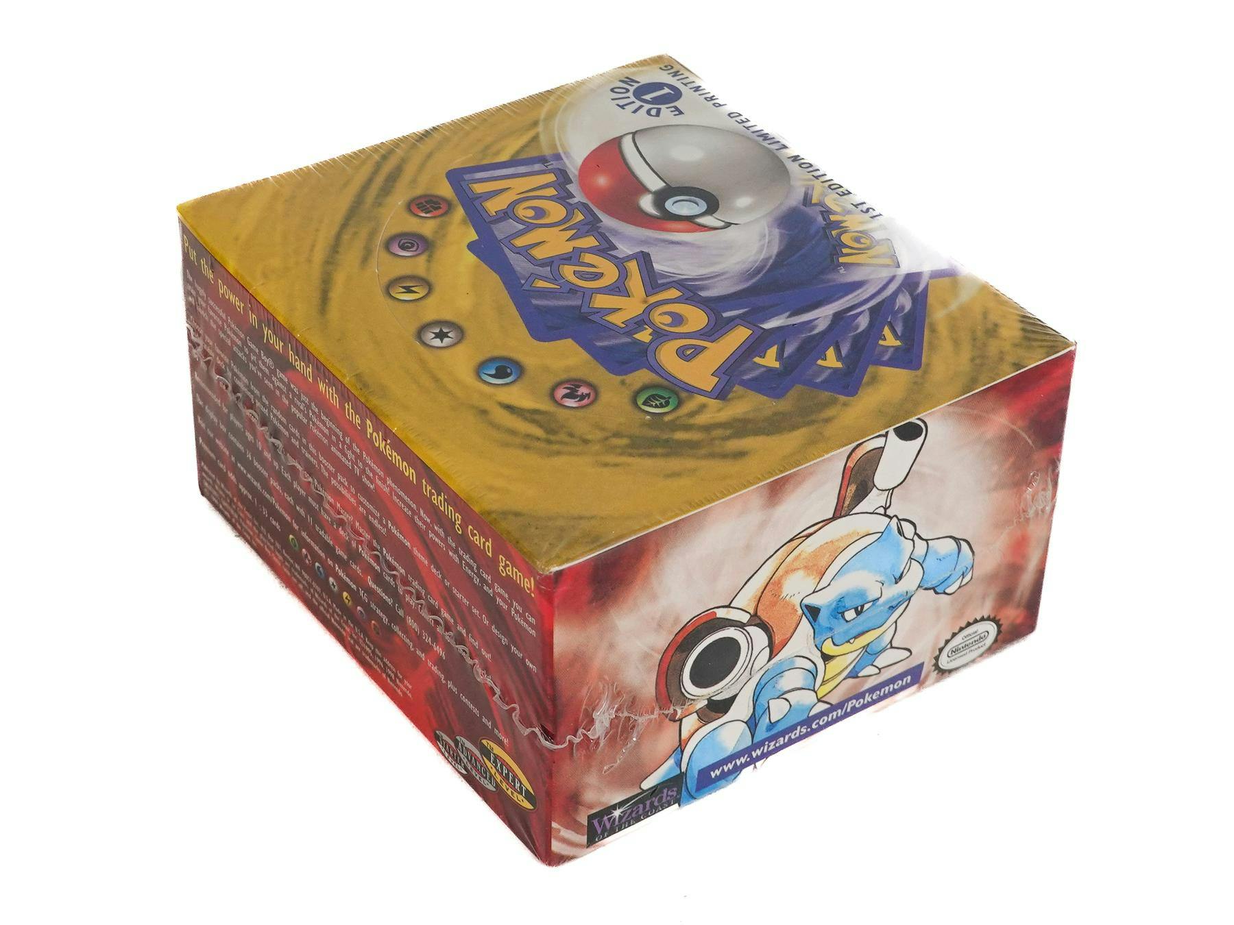 Pokemon Base Set 1 Booster Box 1st Edition Shadowless Limited Printing Cut in Shrink