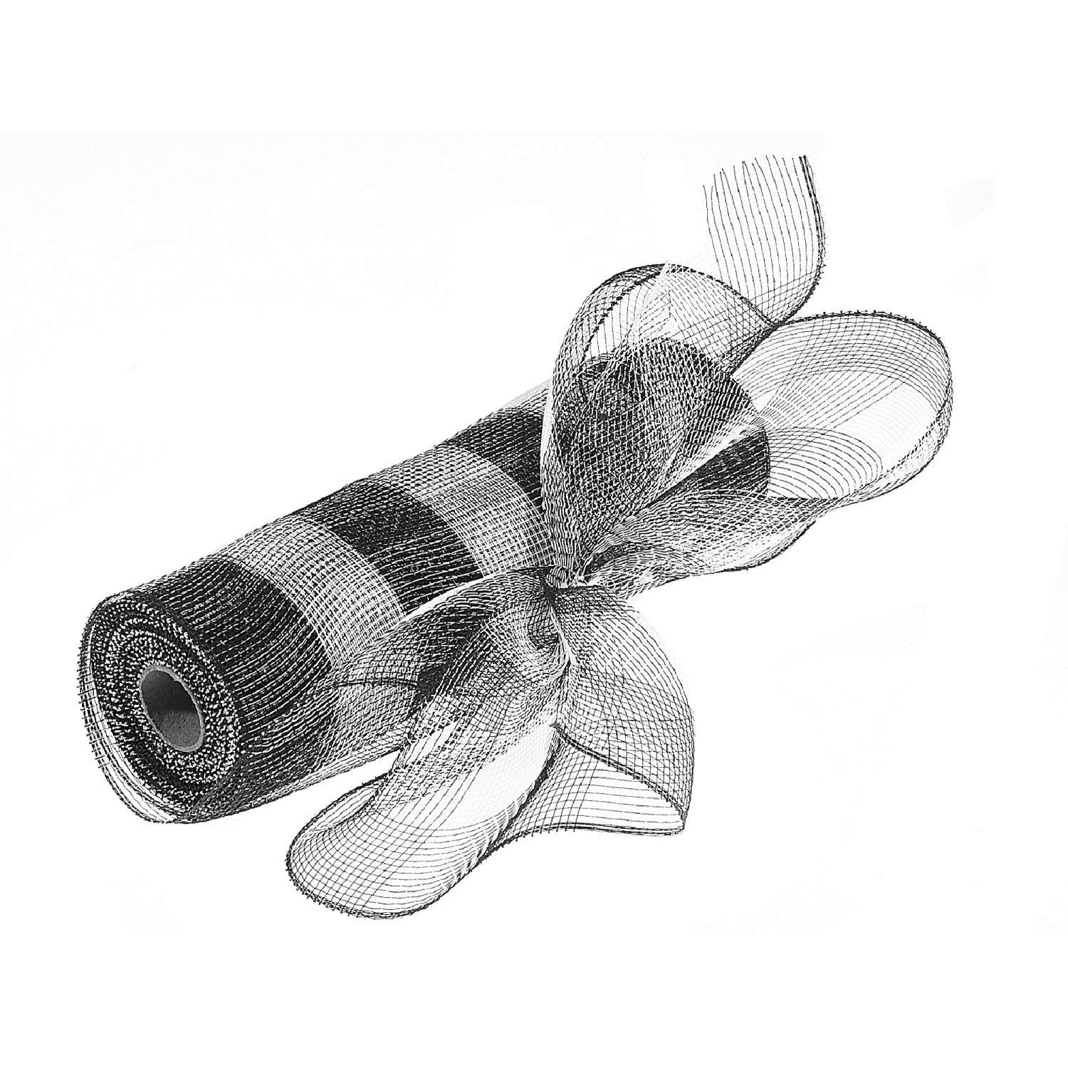 Mesh Ribbon White Buffalo 10"x5" - Set of 4 Crafts|Ruban en maille à carreaux rouges et blancs 10 po x 5 vg - ensemble de 4