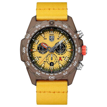 Luminox Men's Yellow Dial Ocean-Bound plastic Band Swiss Quartz Watch -XB.3745.ECO