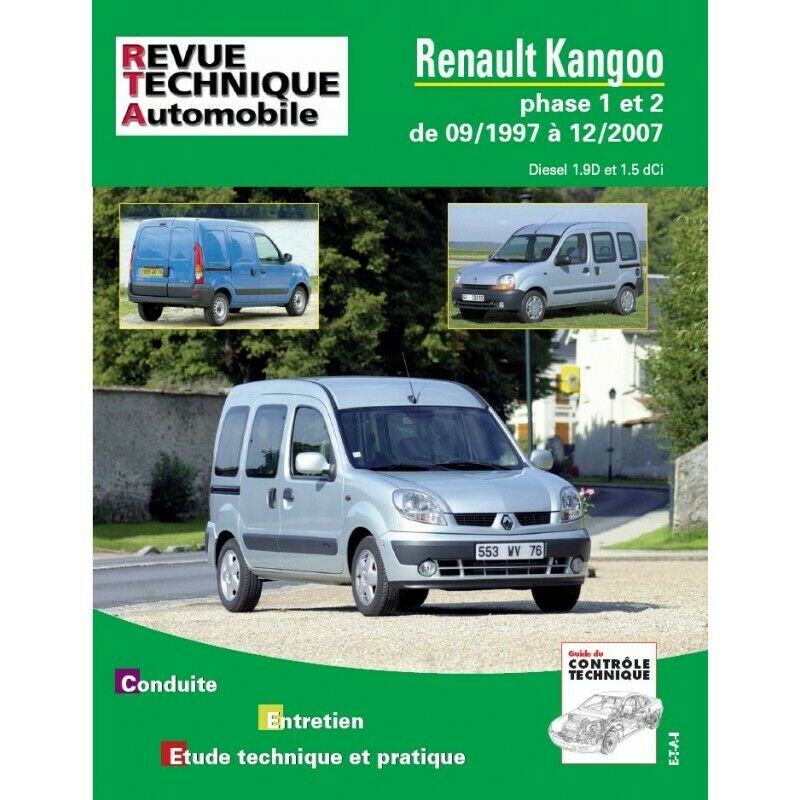 Revue Technique Automobile RTA 101.1 Renault Kangoo Phase 1 et 2 de 1997 à 2007