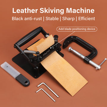 WUTA Leather Splitter Machine, Manual Leather Skiving Tool for Precise Leather Thinning and Splitting