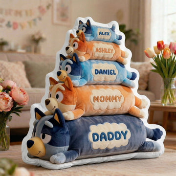 “The Perfect Family Stack” - Custom Shape Pillow - Personalized Gifts for Family Pillow PopCulturePrints
