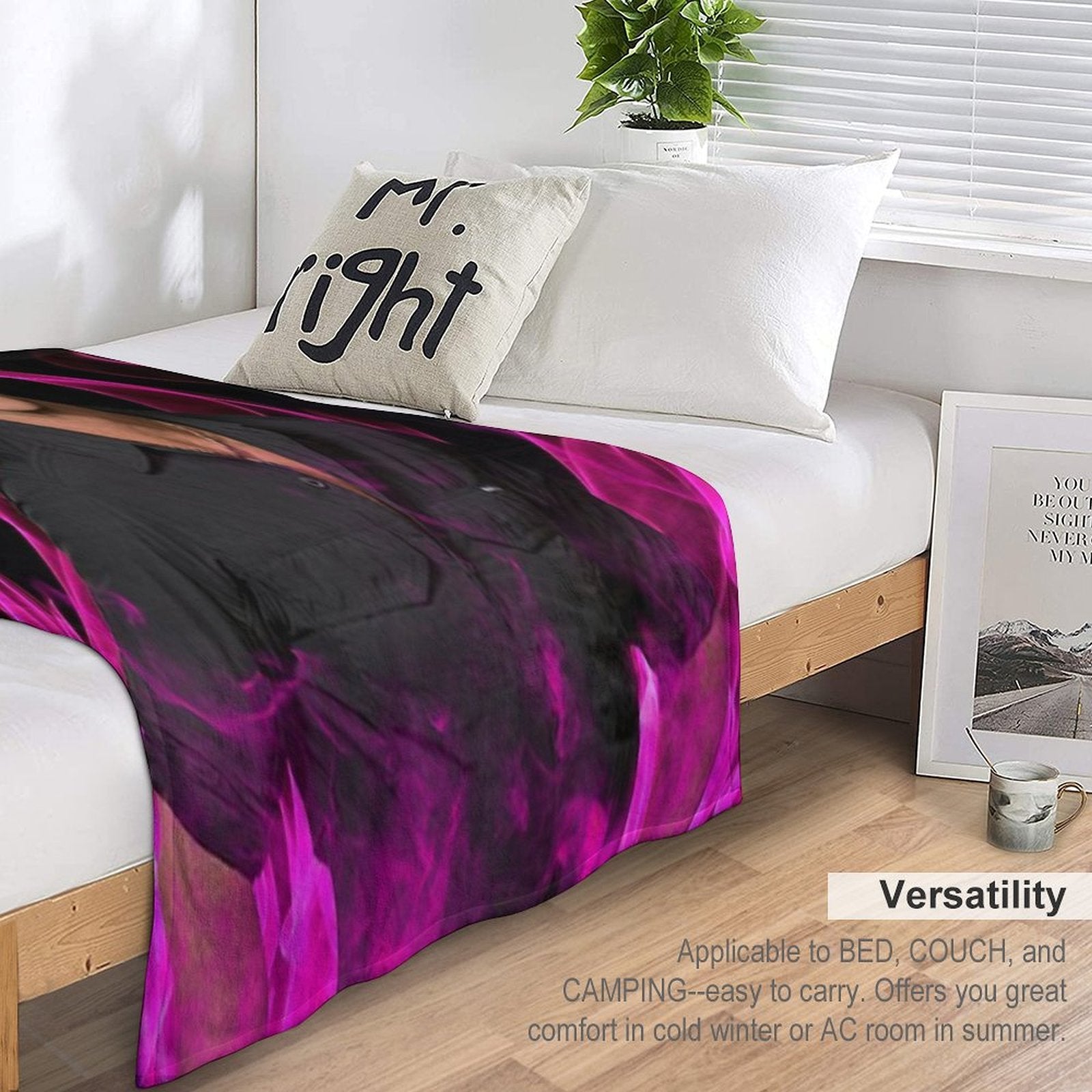 Jeff Probst Survivor Pink Fire Tapestry Throw Blanket