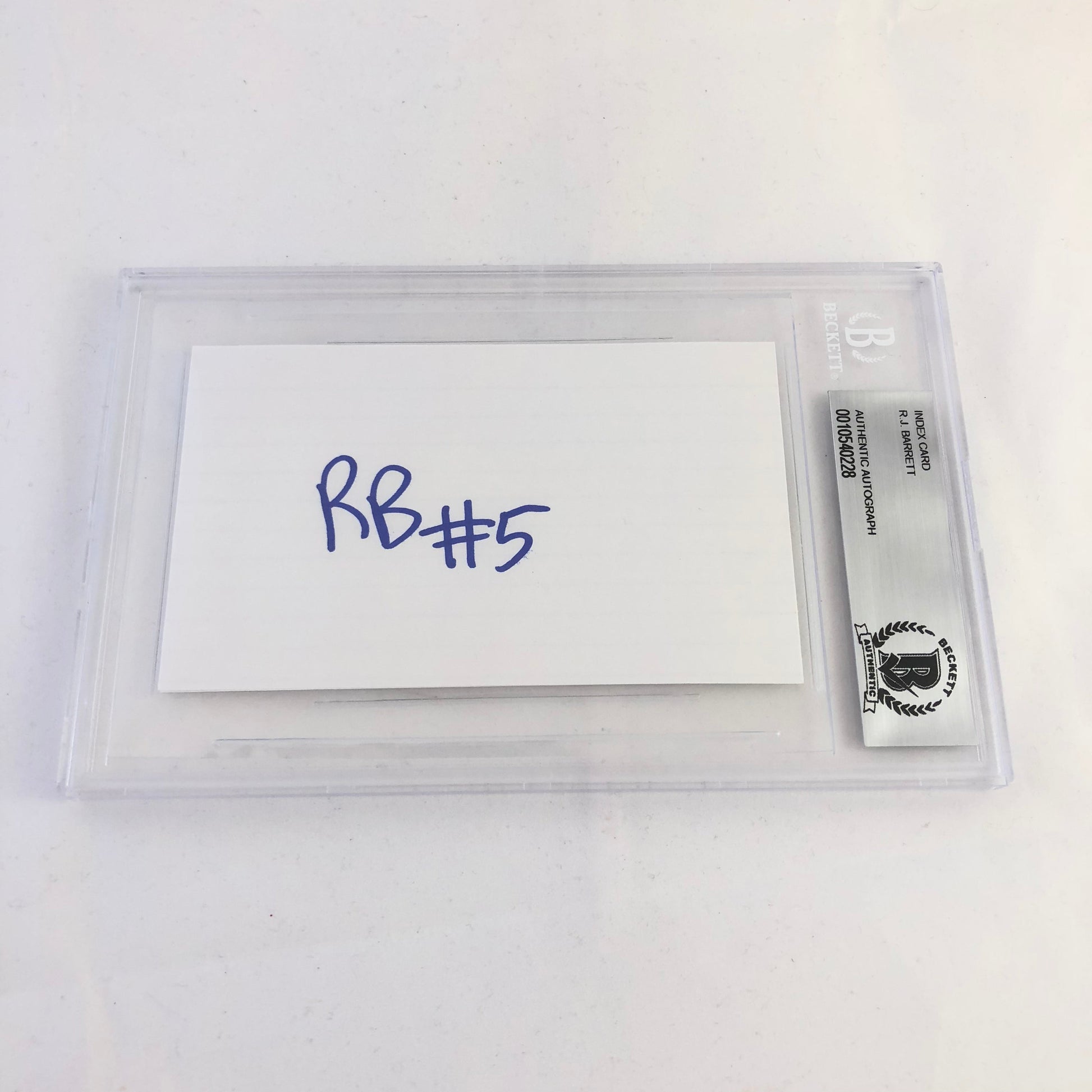 Rowan RJ Barrett signed cut BAS Beckett slabbed Duke Blue Devils Autographed