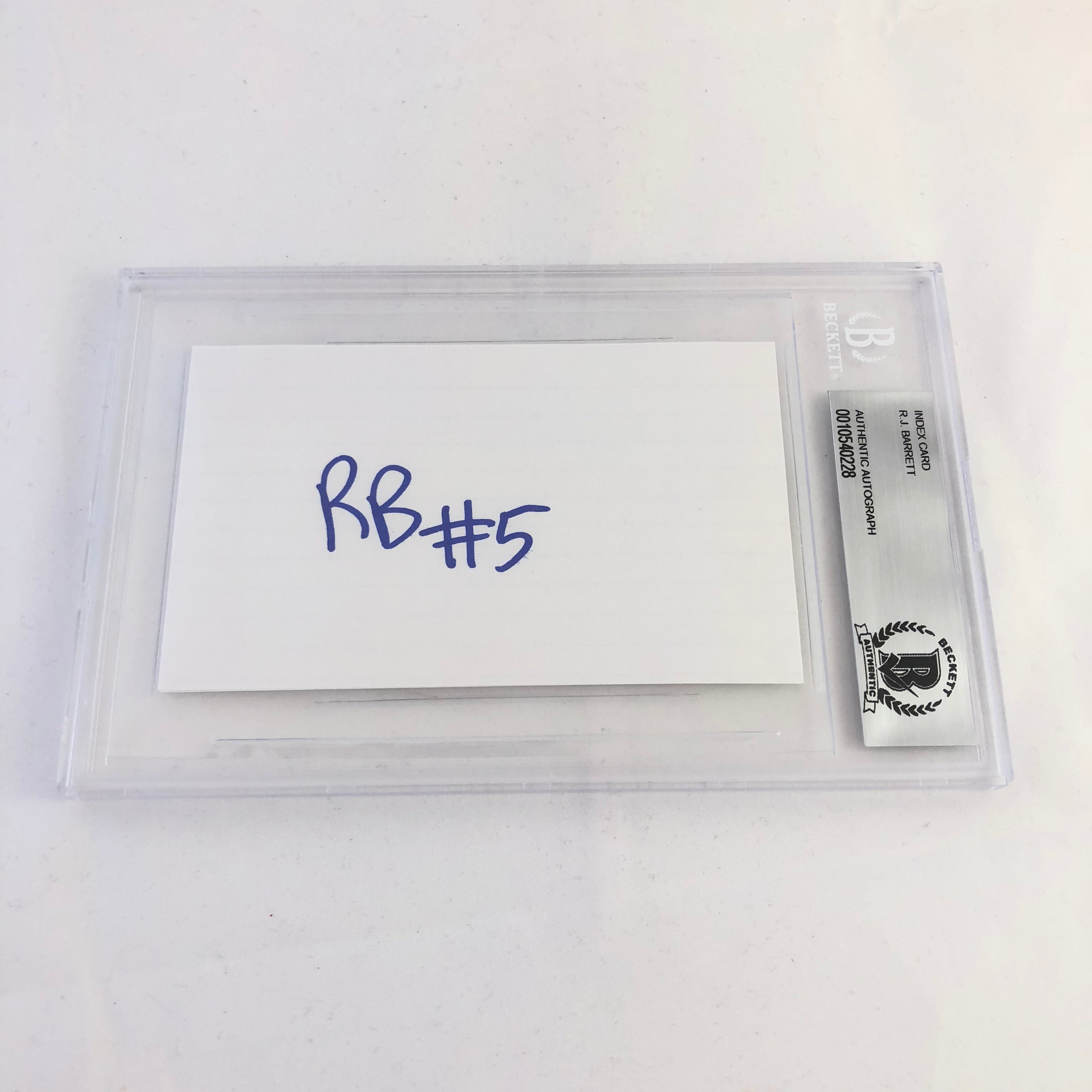 Rowan RJ Barrett signed cut BAS Beckett slabbed Duke Blue Devils Autographed