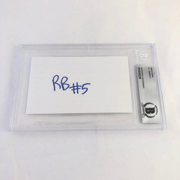 Rowan RJ Barrett signed cut BAS Beckett slabbed Duke Blue Devils Autographed