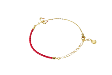 Golden Chain with Enamel Bracelet for Women