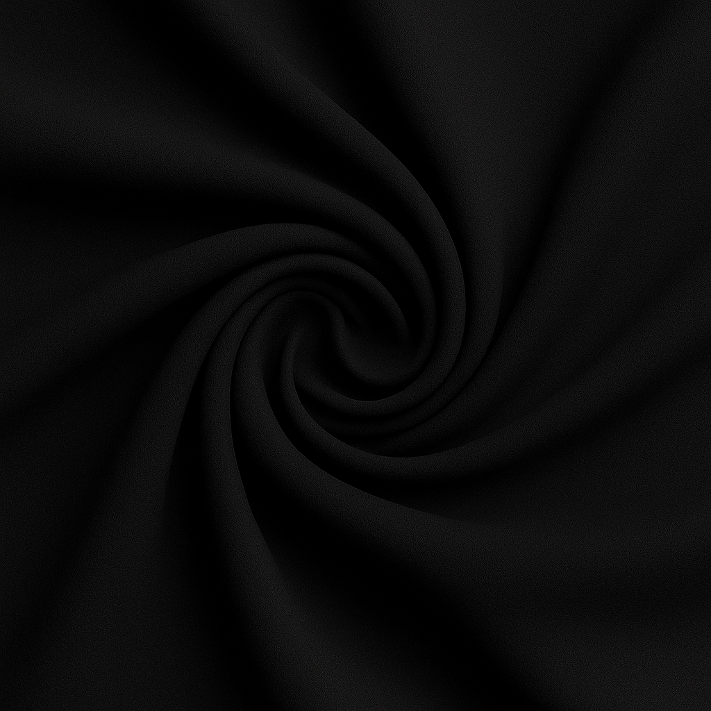 Black 36mm Stretch Silk Crepe – Premium Collection