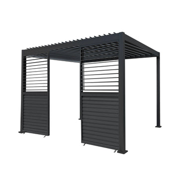 Anthracite Aluminium Pergola 3m x 3m Shutter by Monster Shop