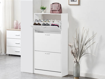 Matilda 3 Drawer Shoe Cabinet Storage Rack - White
