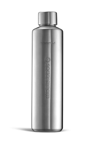SodaStream 0,8L DUO Thermic Metallflasche Edelstahl | Spülmaschinengeeignet | Kompatibel mit DUO & E-DUO | Hält bis zu 12 Stunden warm & kalt | 1er-Pack im Sale