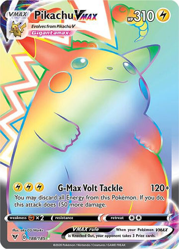 Pokemon SWSH04: Vivid Voltage Pikachu VMAX (Secret) Holofoil / Heavily Played