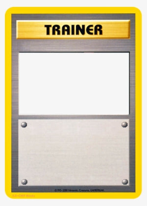 Blank Pokemon Card Template - Pokemon Old Trainer Cards Transparent PNG - 471x659