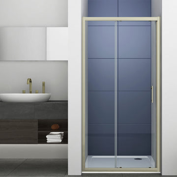 Kiimat Six 1200mm Sliding Shower Door - Brushed Brass