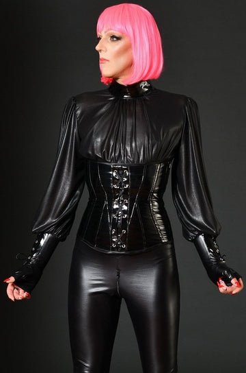 Mrs Christianne Vinyl Waist Cincher Corset  by Patrice Catanzaro