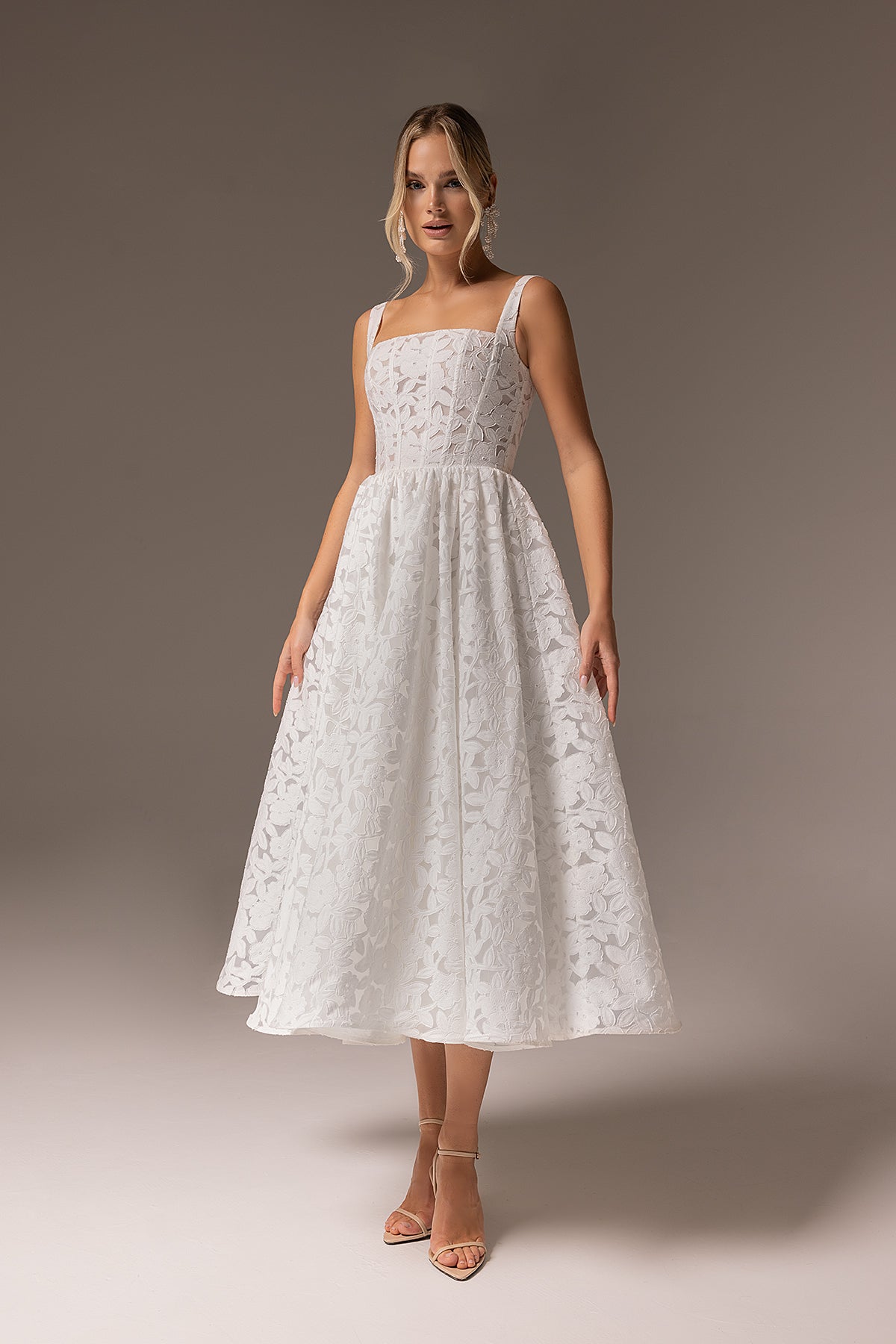 Civil Lace Wedding Dress Ruta Midi