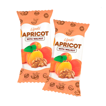 Lipski, apricots and walnut in chocolate, 200g