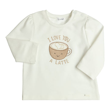 GYMP - longsleeve Aerodoux -  I Love You A Latte - offwhite