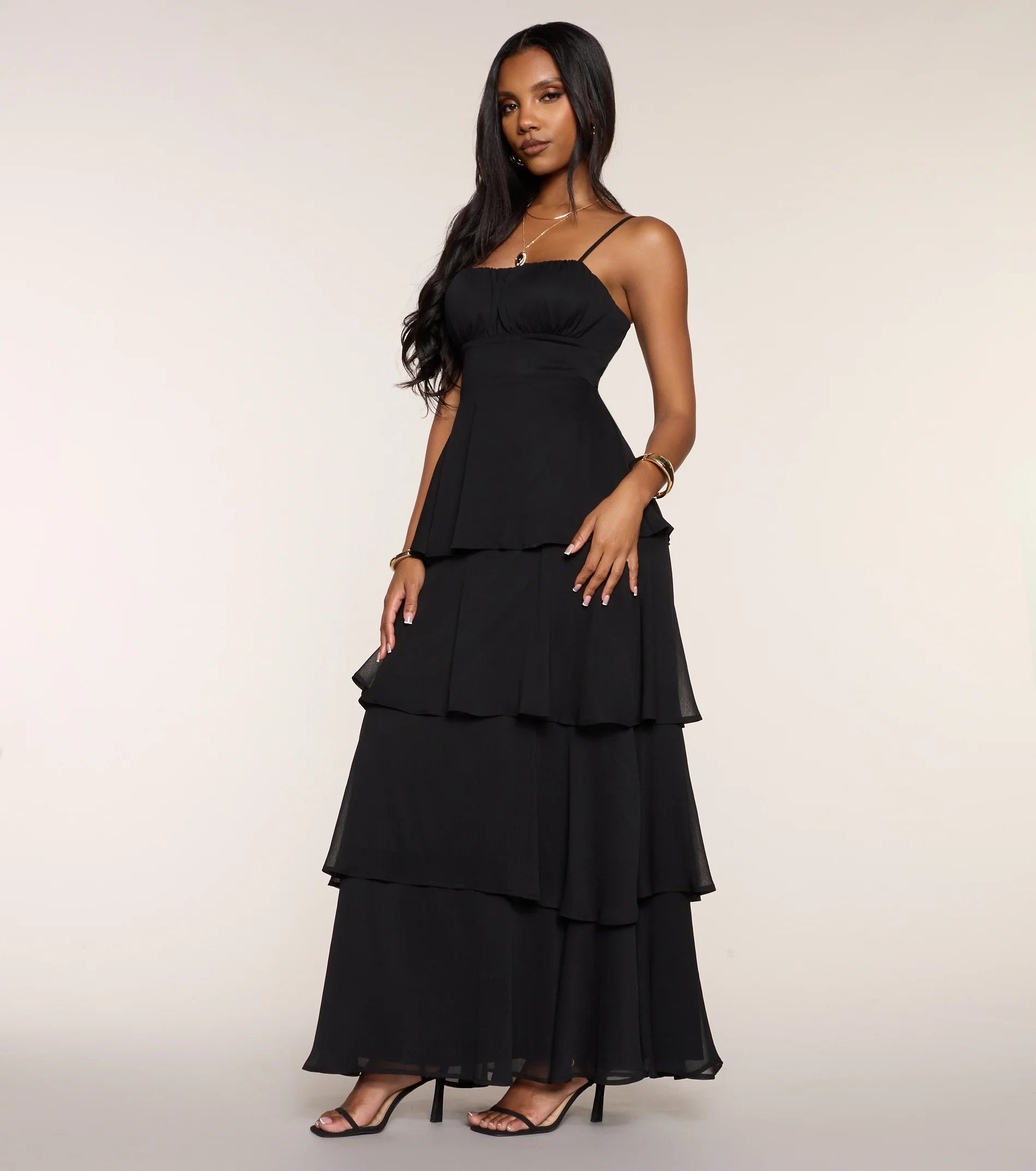 Evening Soirée Chiffon Maxi Dress
