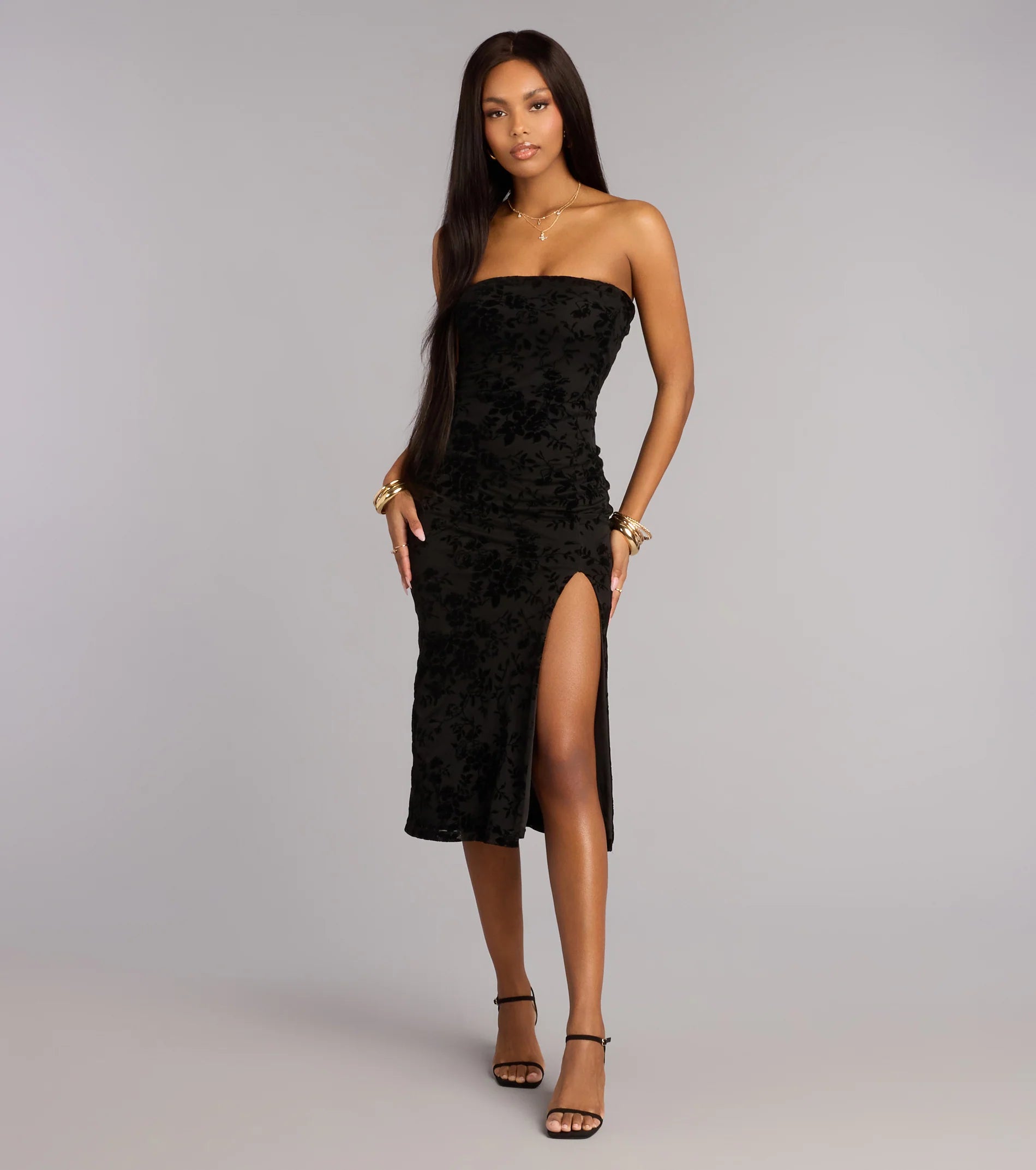 Sweet Obsession Strapless Midi Dress