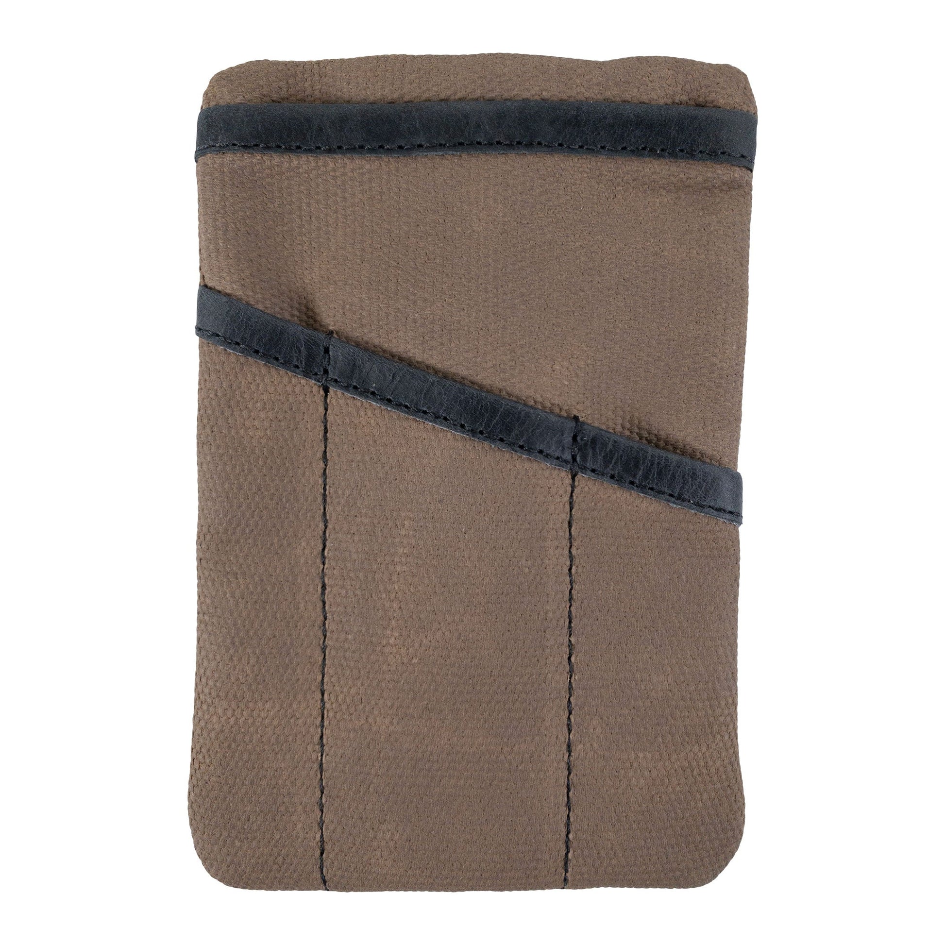 Back view of the khaki Multi-tool Pocket Pouch by Hide & Drink, highlighting its high-quality craftsmanship and practical use.