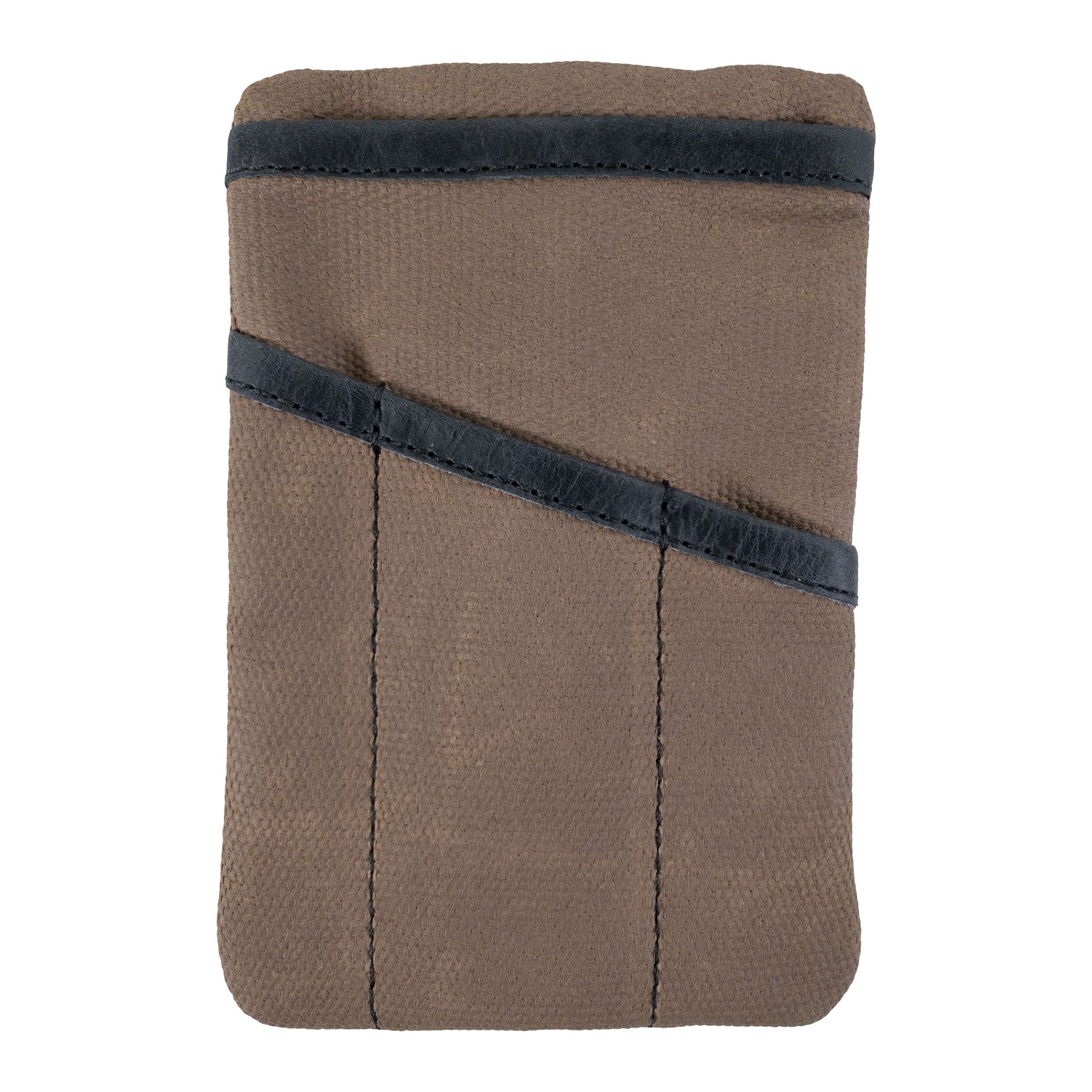 Back view of the khaki Multi-tool Pocket Pouch by Hide & Drink, highlighting its high-quality craftsmanship and practical use.