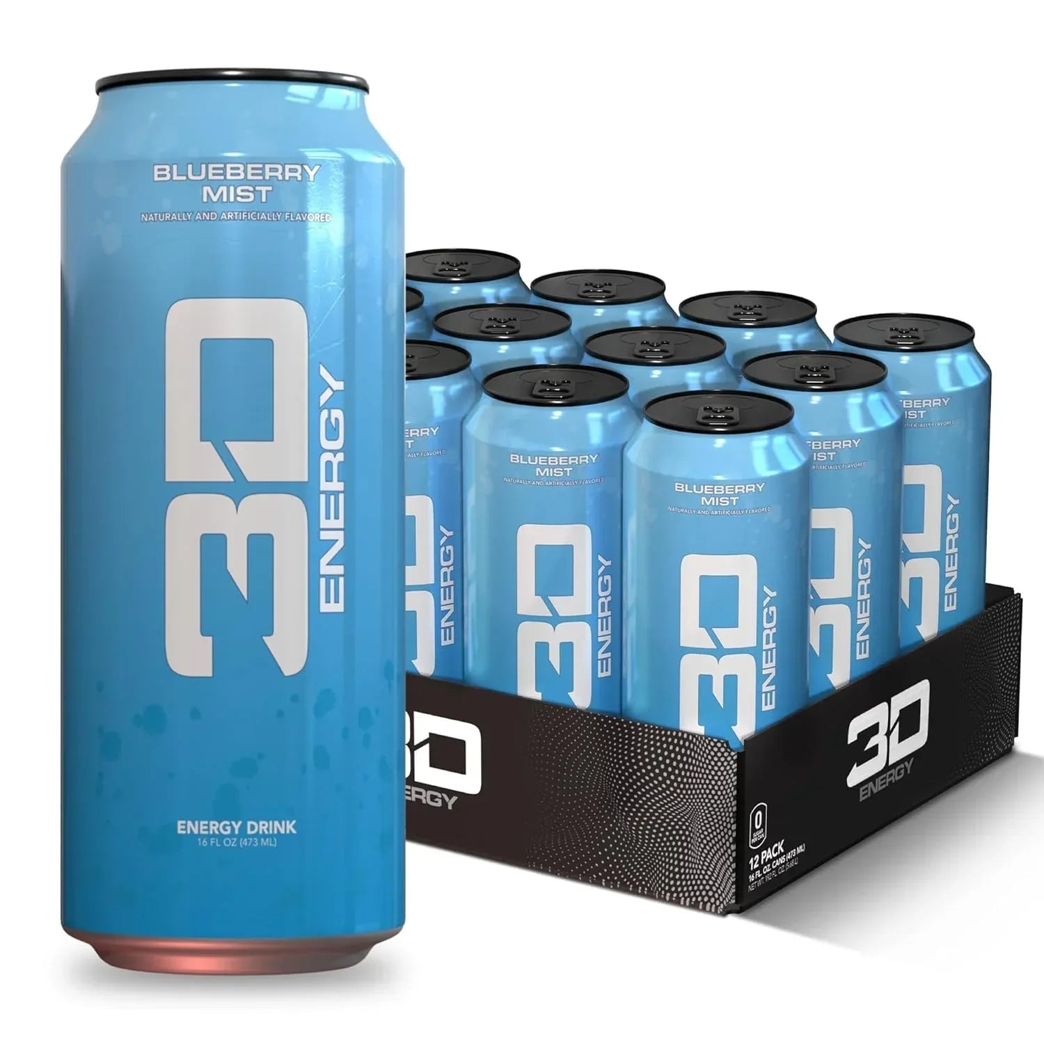 3D Energy - Blueberry Mist (12 Drinks/473ml Each)
