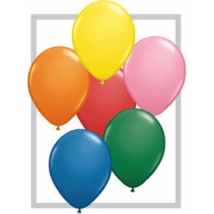 40cm Round Standard Assorted Qualatex Plain Latex #43875 - Pack of 50