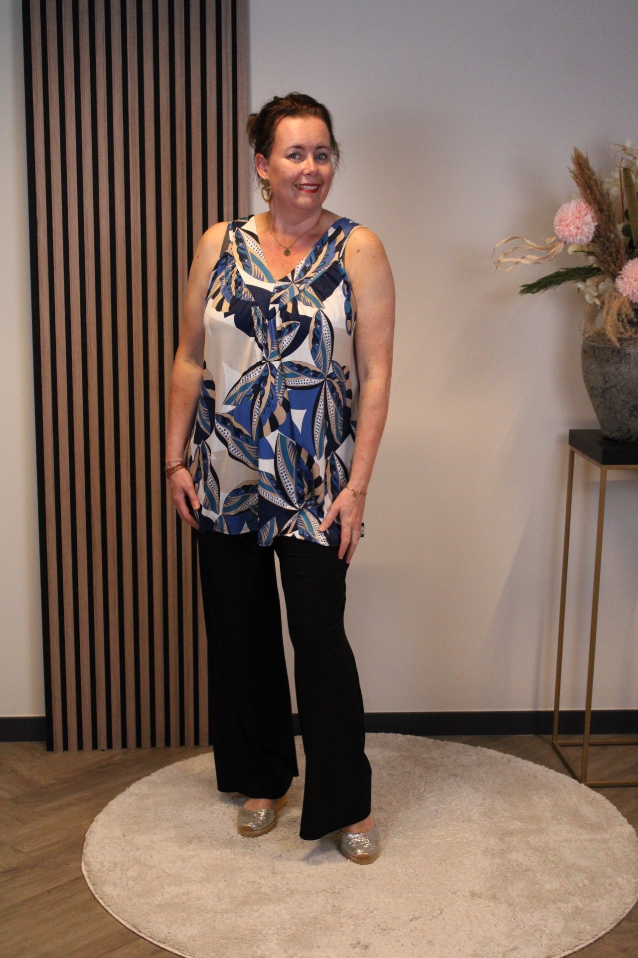 Dora | Bluse schwarz Langarm 52 bis 58