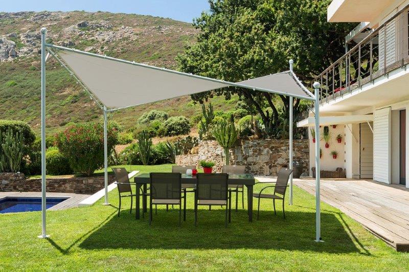 Vela da Giardino 4X4M in Ferro Ecrù