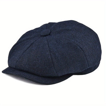 Beret : Baret Zwart - Een Lichte Uniseks Schildershoed, Vintage Britse Stijl in van Pantino