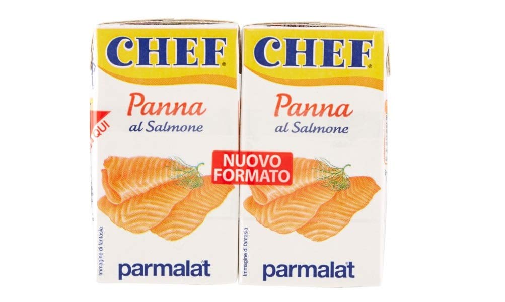 12x Parmalat Panna Chef al Salmone Salmon Cream Cream for Cooking 2x125ml