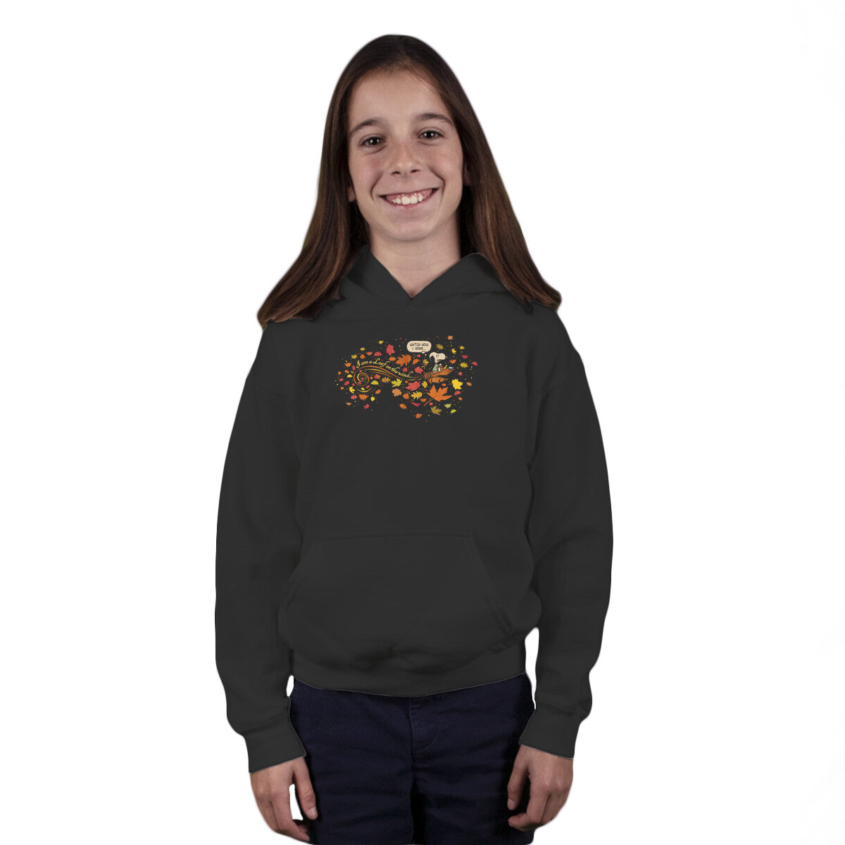 Snoopy In Flight-youth pullover sweatshirt-kg07