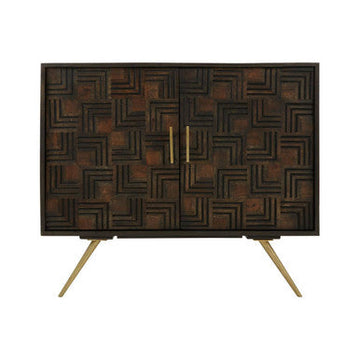 Surat Mango Wood Sideboard | Carved Boho Storage Cabinet