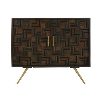 Surat Mango Wood Sideboard | Carved Boho Storage Cabinet