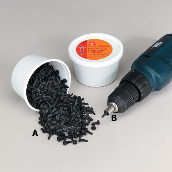 #8 1/2"- Self-drilling 500/pk Screws, Black_55300