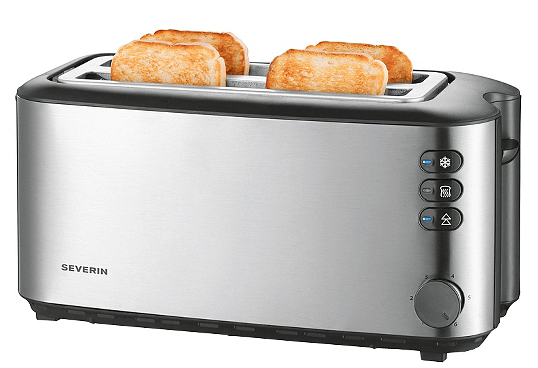 Toaster AT 2509 2 für bis zu 4 Brotscheiben 1400 Watt Edelstahl/schwarz - Ruder Home GmbH